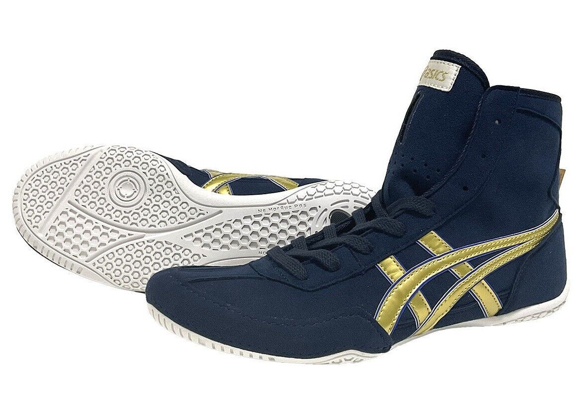 asics Boxing Wrestling Shoes Navy Gold Line Navy NEW EX-EO TWR900