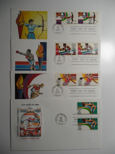 STAMPMART : GERMANY 1968 MI#561-565 MEXICO OLYMPIC GAMES 2 FIRST DAY COVER - Picture 1 of 4