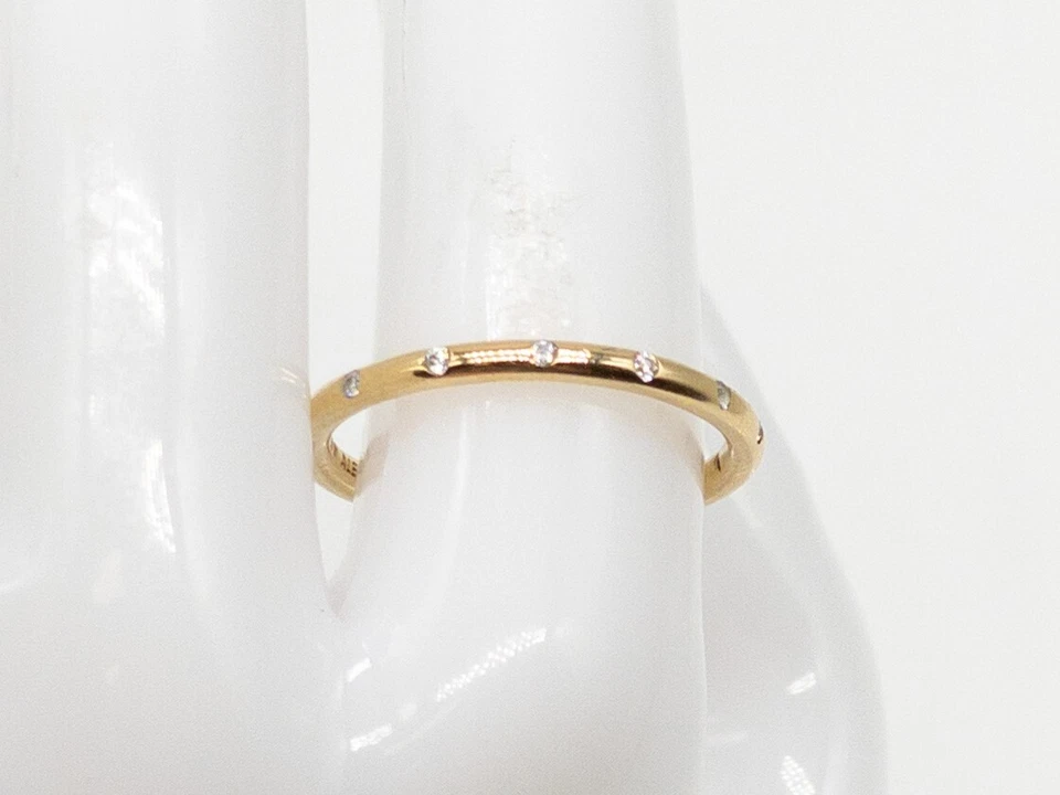 Подписанное кольцо PANDORA $1450 0,50 карата VS H с бриллиантом желтое золото 14 карат Eternity 7,75 - Изображение 2 из 4