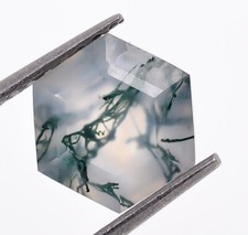 Brilliant Cut Moss Agate Hexagon Shape 6X6mm Loose Gemstone Birthday Gift 1 Ct.