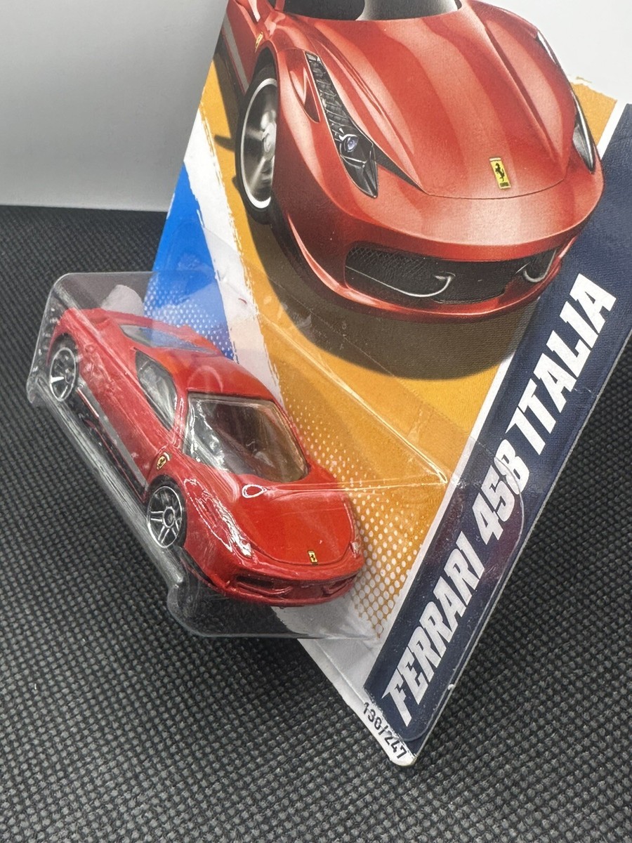 Hot Wheels Ferrari 458 Italia 赤 2012 Hot wheels #130 Ferrari 458 Italia Red Short Card with