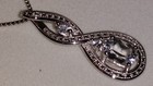 LAST 1” Kay Jewelers Sterling Silver 2 Lab Created White Sapphire Weave Necklace — photo 9