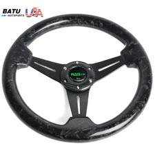 New 14360mm Black Forged Carbon Fiber Universal Drifting Racing Steering Wheel New 14360mm Black Forged Carbon Fiber Universal Drifting Racing Steering Wheel