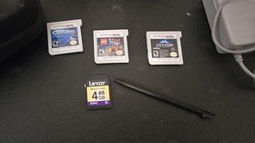 Nintendo 3DS XL SPR-001 Red & Black Console System Bundle 3 Games Lego Tested