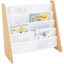 Kids Bookshelf, Montessori Front Facing Toddler Bookcase 4 Tier