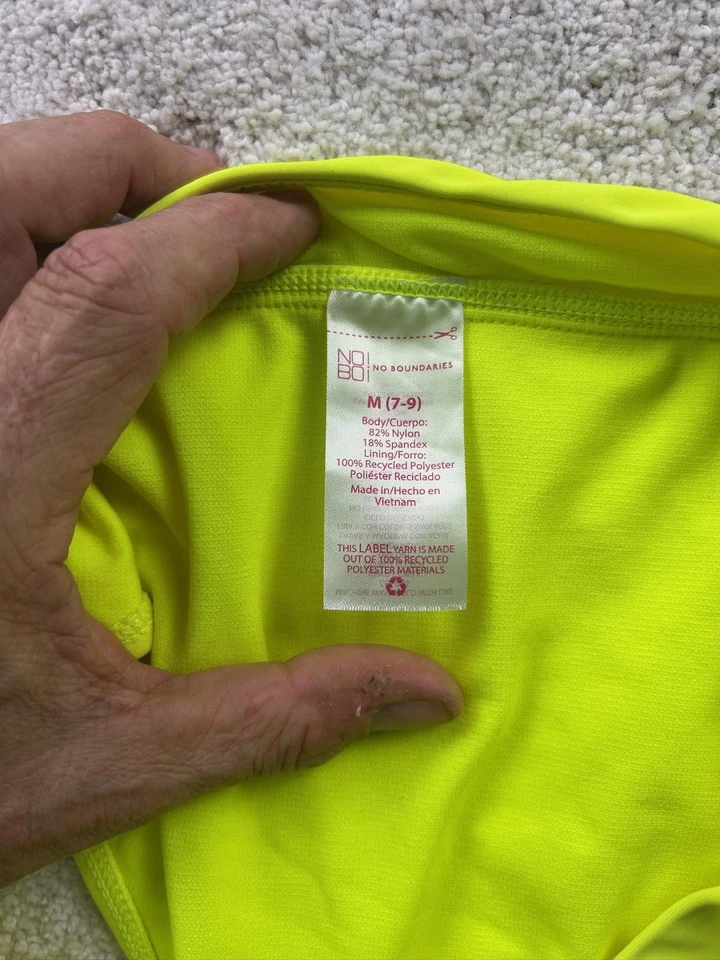 Parte inferior de bikini No Boundaries para mujer mediana amarilla neón calzoncillos de natación forrados de spandex Foto 3 de 4