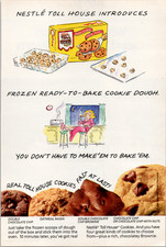 Nestlé Toll House Frozen Cookie Dough Ad Vintage Magazine Print 1988