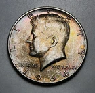 Toned 1964-D Kennedy Silver Half Dollar- GEM BU