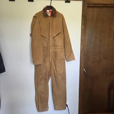 Walls Blizzard Pruf Men s Large 44 Reg Insulated Work Coveralls Brown USA