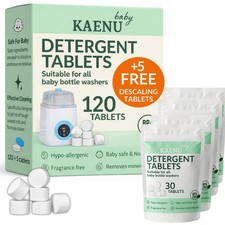 Bottle Washer Detergent Tablets 120 PCS  5 Free Descaling Tablets Compatibl...