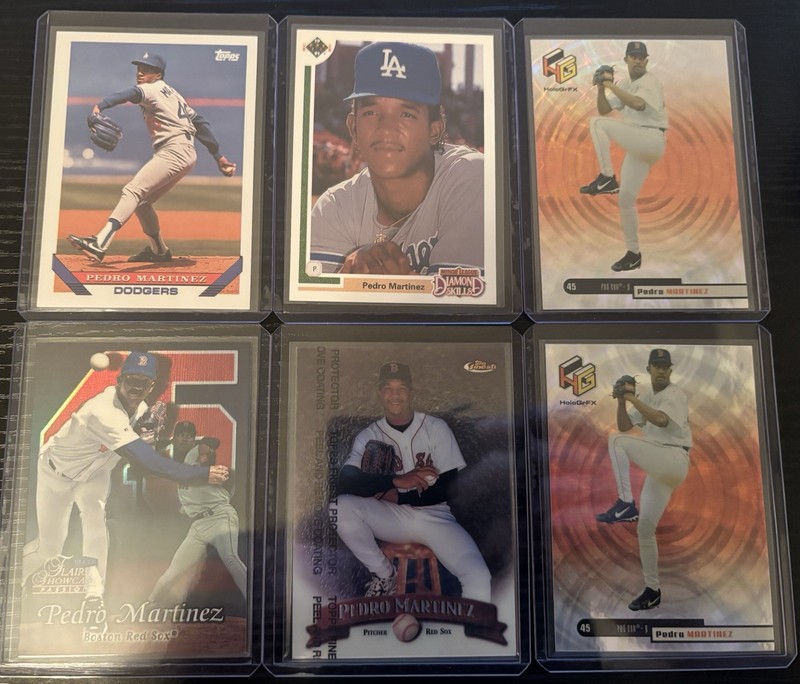 Pedro Martinez Baseball Card Lot (6) Boston Red Sox
