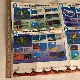 NES Nintendo Power Battletoads / Adventure Island II 2-Sided Poster 22x11 1989
