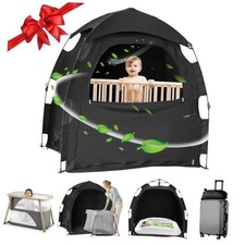 Sleep Tent for Pack N Play, Baby Sleep Tent One-Click Assembly Effective Black