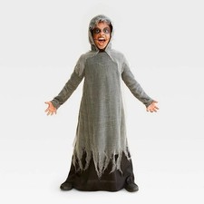 Hyde And Eek Kids Ghostly Zombie Robe Costume Medium 8 Hooded Halloween Creepy