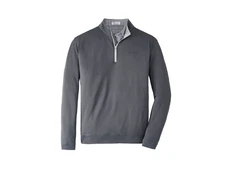 NWT RARE KKR & Co. Peter Millar Quarter Zip Gray Embroidered UPF 50+ M