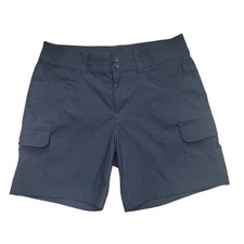 Eddie Bauer Womens Black Cargo Hiking Shorts 8 Outdoor Utility
