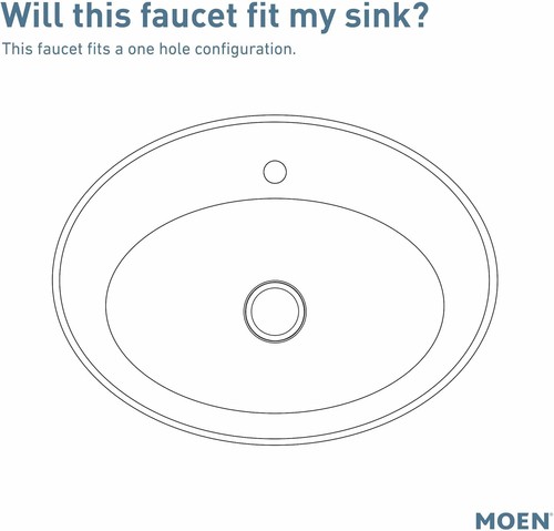 Moen S43001 Arris 1-Griff Einloch Bad Wasserhahn mit Ablauf verchromt - Bild 6 von 8