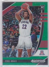 2020-21 Prizm Draft Picks Basketball Green Prizm Zeke Nnaji RC #34