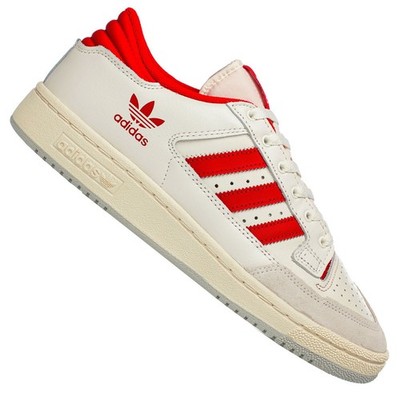 adidas Centennial 85 Low Forum 84 Sneaker Originals Leder Schuhe HQ6278 Weiß Rot