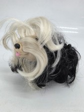 Sweetie Pups Shih Tzu Black White Long hair Puppy Dog Toy
