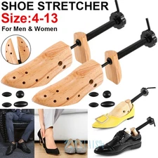 2-way Wooden Adjustable Shoe Stretcher Expander Men Women Boot Size US 4-13