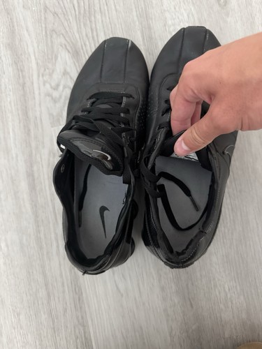 Scarpe Nike Shox Deliver Triple nere da uomo US 9 in pelle da corsa 317547-007 - Foto 6 di 9