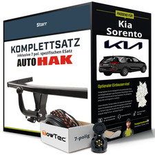 Für KIA Sorento III Typ UM Anhängerkupplung starr +eSatz 7pol 01.2015-12.2020