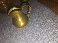 Messing Kanne & Flasche, klein, goldfarben, mit Henkel und Ausguss