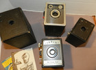 ART DECO VINTAGE BOX CAMERA LOT (4) W/ Light meter  & Orig. Pamphlet — photo 8