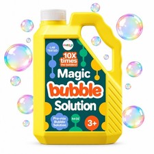 64 oz Iridescent Bubble Solution Refill Non-Toxic Pre-Mix Bubble Refill Sol...