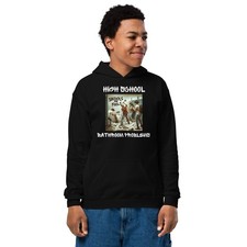 High School Bathroom Problems  Funny Youth heavy blend hoodie