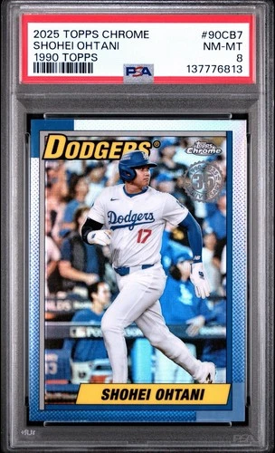 2025 Topps Chrome - 1990 Topps Baseball Shohei Ohtani #90CB-7 PSA 8