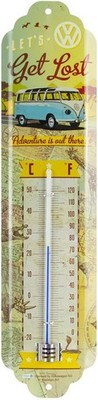 Nostalgic-Art - Garten Metall-Thermometer Innen Aussen - VW Bulli Let's Get Lost