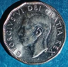 CANADA 5 cents 1951 Chrome-plated steel, 4.54g, ø 21.2mm KM# 42a BU