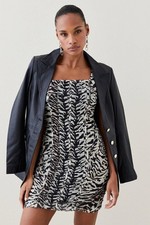 Karen Millen Animal Print Mini Dress Size 6