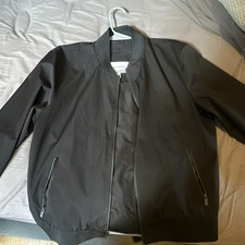 Calvin Klein Men s Black Bomber Jacket Full Z...
