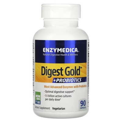 2 X Enzymedica, Digest Gold� + Probiotics, 90 Capsules