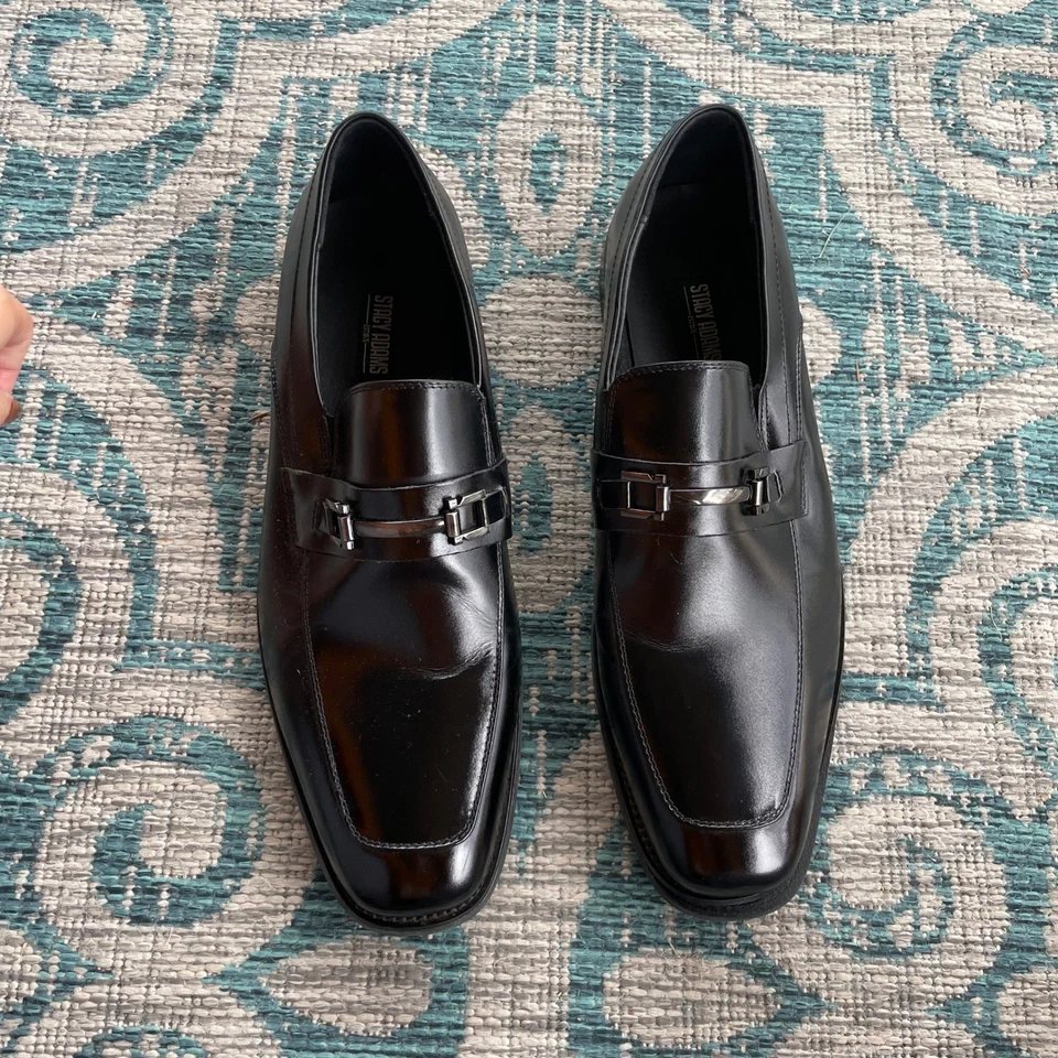 Zapato Mocasín Stacy Adams Para Hombre Cuero Negro Sin Cordones Sin usar, Puntera - Talla 10.5 Foto 3 de 4