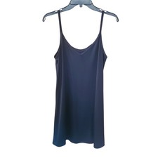 Vanity Fair Large Black Slip / Dress Y2K V-Neck Spaghetti Straps Lingerie