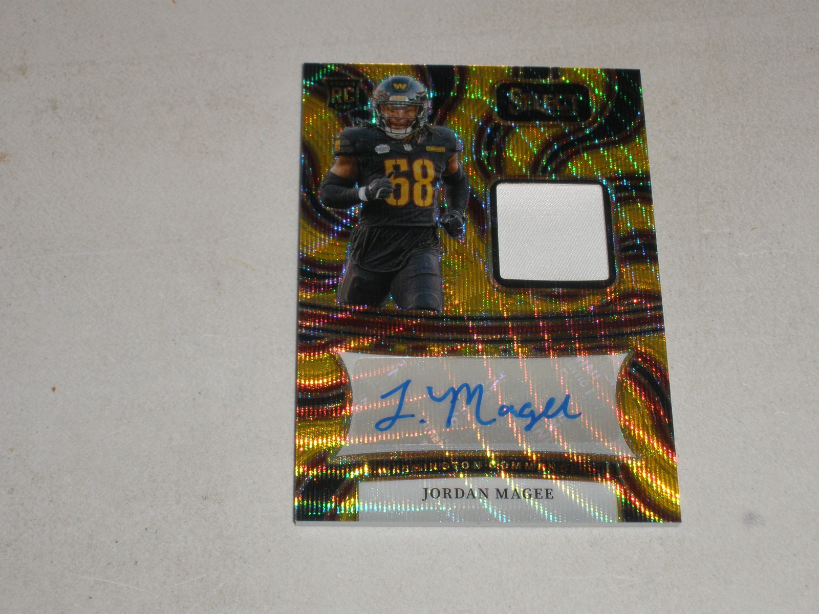Jordan Morgan Wild Card 5 Card Draw Hobby Autographs #JM Contemporary-Rainbow Foil-Green/Gold 1/1