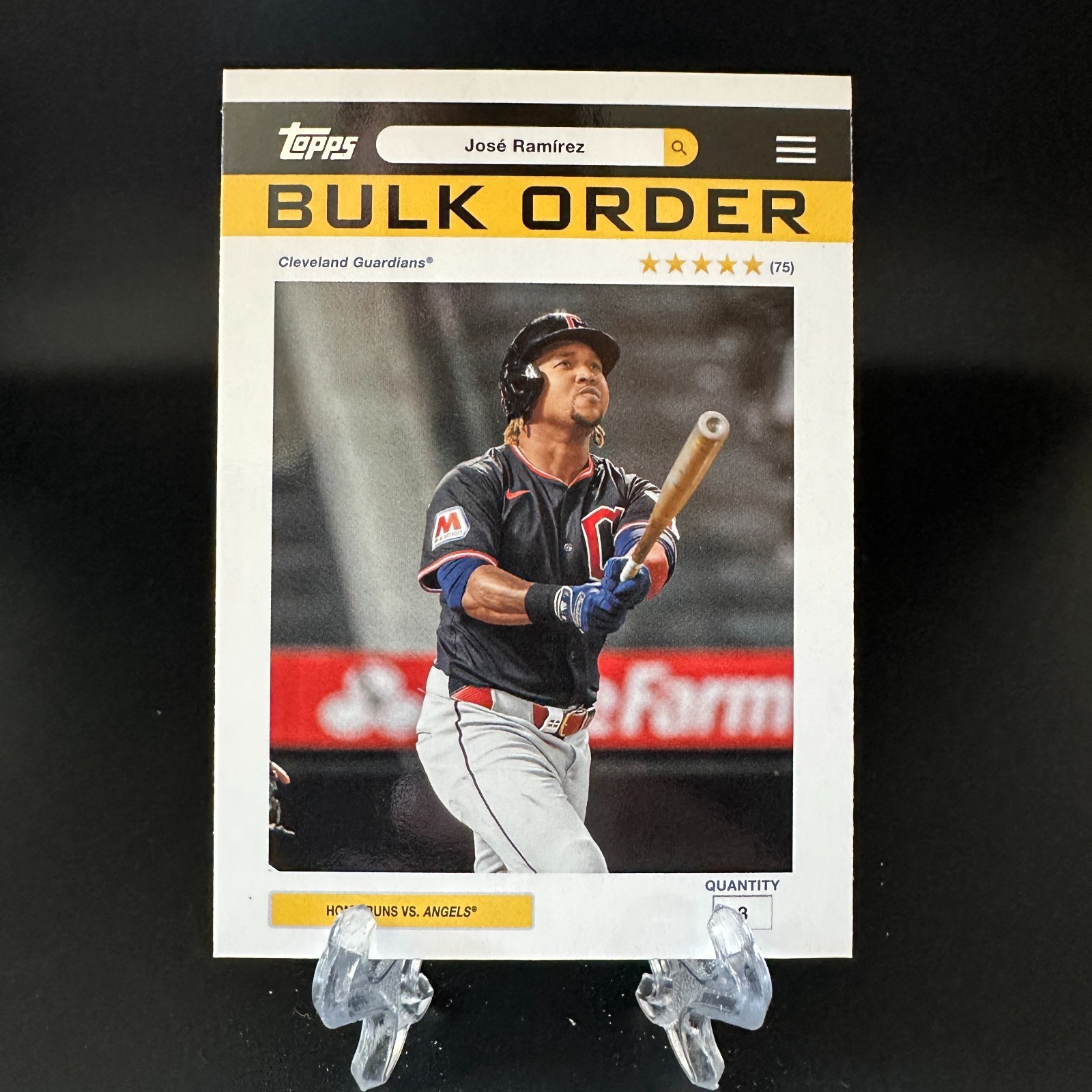 2026 Topps Flagship Collection 2 Jose Ramirez Bulk Order #BO-5 Guardians