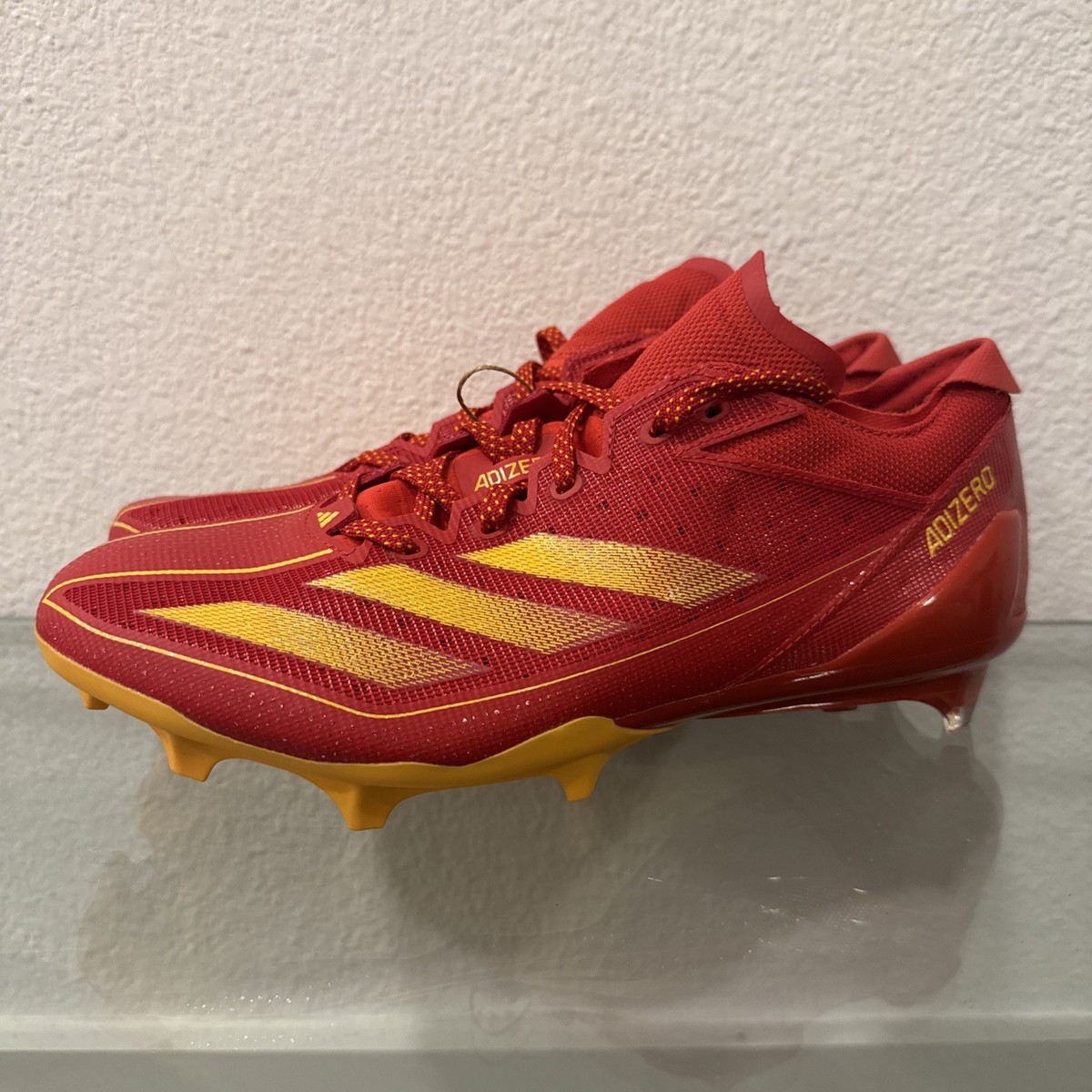Adidas SM Adizero Electric Red Gold Team TB Football Cleats  display picture 3