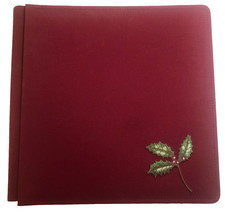 Scrapbook Album Creative Memories 12x12 Red Holly Berry Christmas Holiday VTG