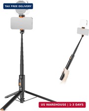 NEEWER 57.9" Selfie Stick Tripod Compatible with iPhone Samsung Android, Metal P