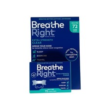 Breathe Right Extra Strength Clear Nasal Strips, 72 Strips