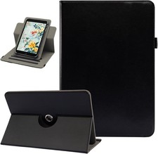 Black Tablet Case for 10.1 Inch, 360 Degree Rotating Stand, Multi-Angle Viewing