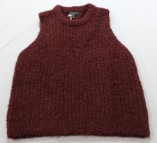 Grade & Gather Women's Sleeveless Warn Her Sweater Tank Top JK5 Port Medium NWT