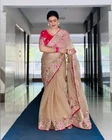 Bollywood Saree Blouse Indian Designer Pakistani Party Wear Sari Bridal Wedding