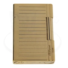 Vintage S.T. Dupont Gatsby Gold Horizontal Lines Lighter, 018239