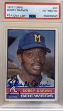 Bobby Darwin PSA/DNA Signed 1976 Topps Autographed Signed #63 Milwaukee Brewers
